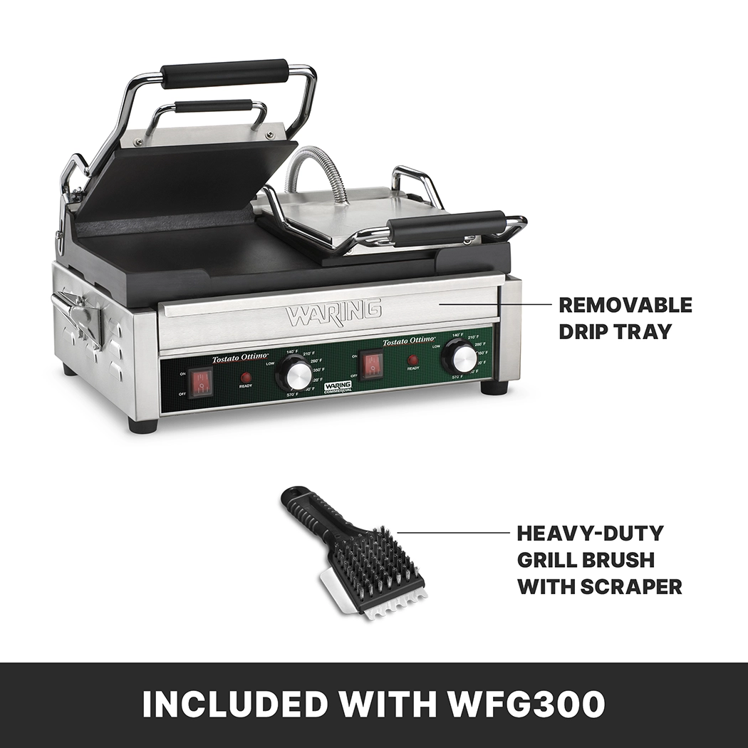 Double Flat Panini Grill, 9.75" x 9.25"